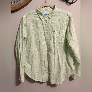 Columbia Light Green Patterned Shirt